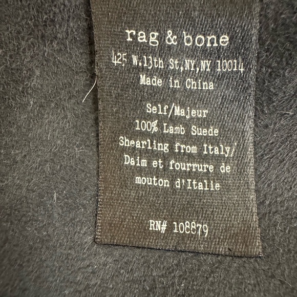 **RARE FIND** RAG & BONE Helsinki Italian Shearling Jacket Size 4. - Picture 4 of 4